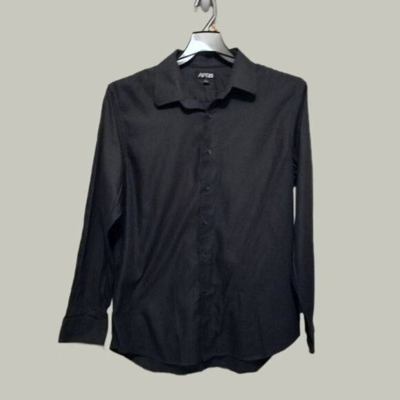 Apt 9 Mens Button Down Shirt Dark Gray Pin Stripe - Picture 1 of 3
